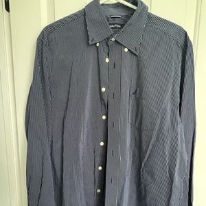 Men dress shirt white stripe